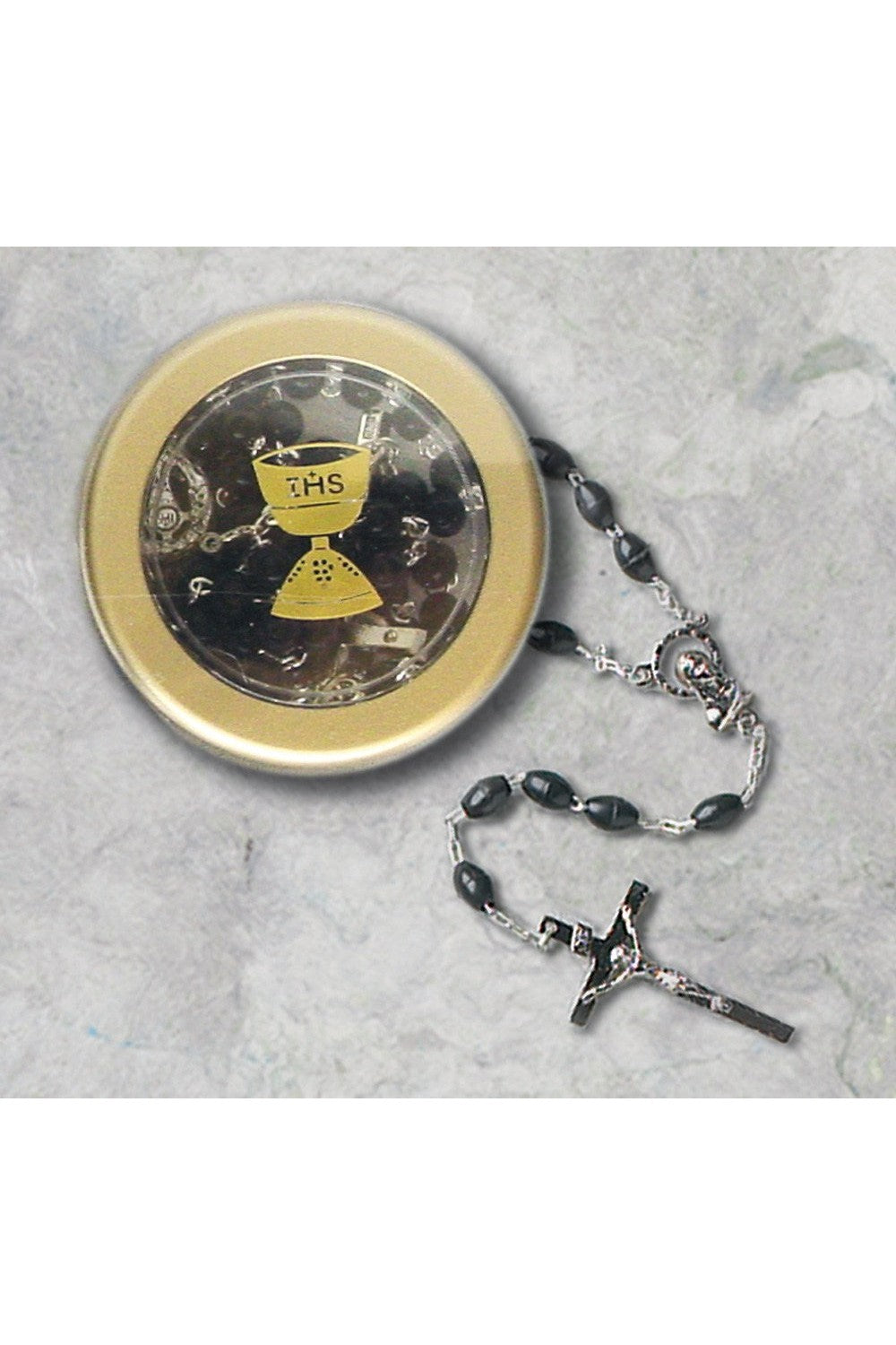 First Communion Rosary and Box - HX7654/BK-Inspirational Gifts-Devon-Michigan Church Supply