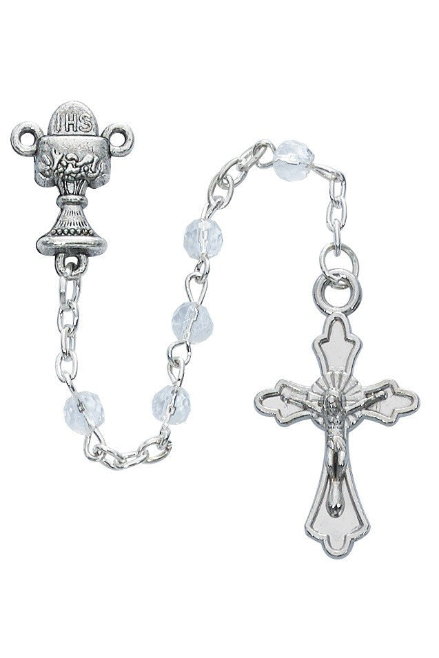 First Communion Rosary w/ Case-Inspirational Gifts-McVan-Crystal-Michigan Church Supply