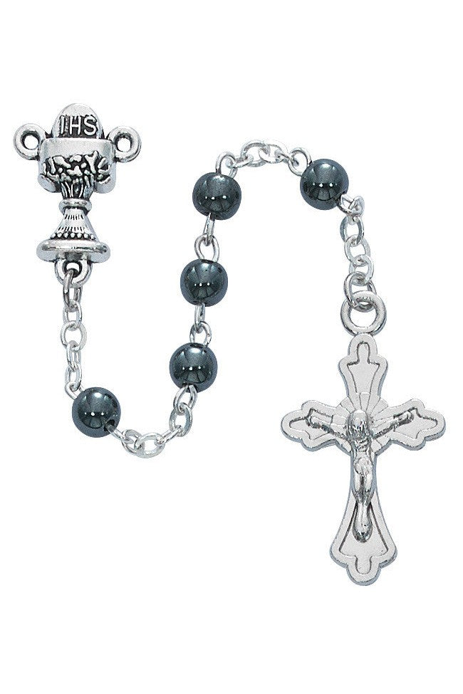 First Communion Rosary w/ Case-Inspirational Gifts-McVan-Hematite-Michigan Church Supply