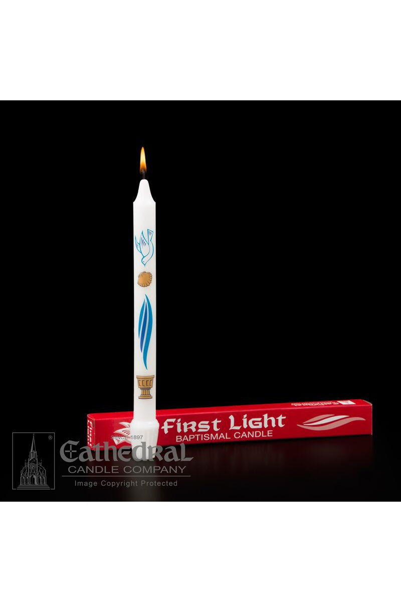 First Light Baptismal Candles - GG84108001-Church Life-Cathedral Candle-Michigan Church Supply