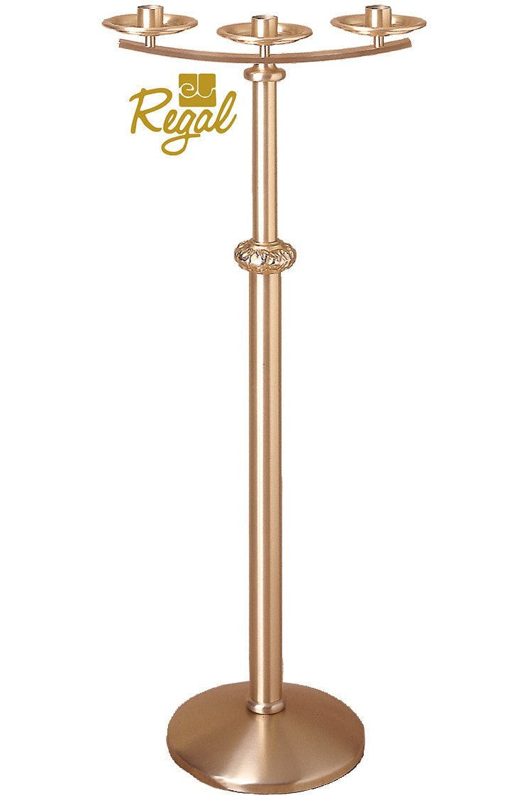 Floor Candlestick - QF23FC84-Church Life-Empire Bronze-Combination-Fixed-Michigan Church Supply