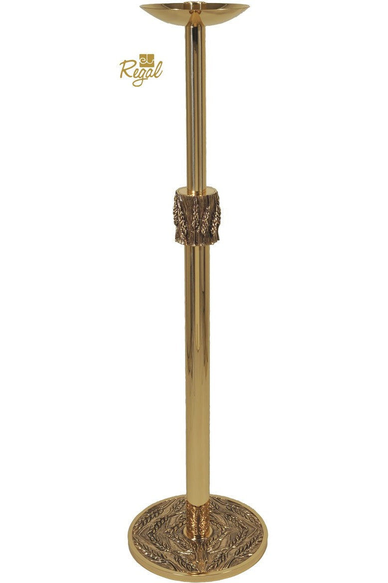 Floor Candlestick - QF57FC57-Church Life-Empire Bronze-High Polish-Fixed-Michigan Church Supply