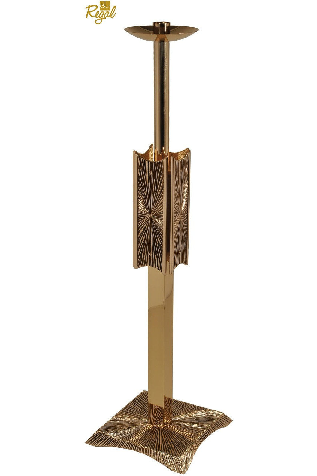 Floor Candlestick - QF75FC18-Church Life-Empire Bronze-Satin-Fixed-Michigan Church Supply