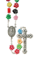 Flower Bead Rosary-WOSR3893JC-Inspirational Gifts-Singer-Michigan Church Supply