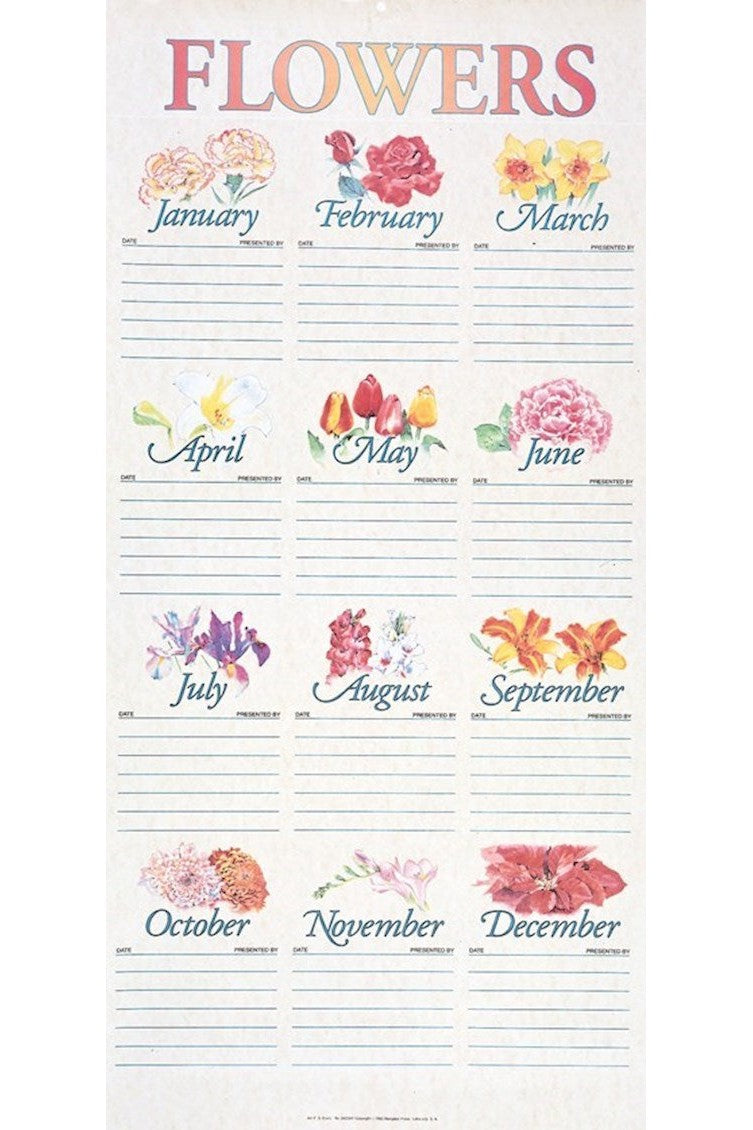 Flower Chart in Tube - UC062218-Church Life-Abingdon Press-Michigan Church Supply