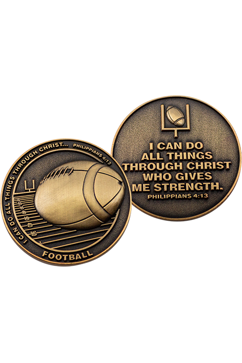 Football Team Coins - FRSPORTS03-4-Inspirational Gifts-Logos Trading Post-Michigan Church Supply