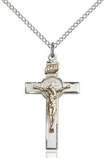 GF/SS St. Benedict Crucifix Medal - FN2625GFSS/18S-Jewelry-Bliss Mfg-Michigan Church Supply