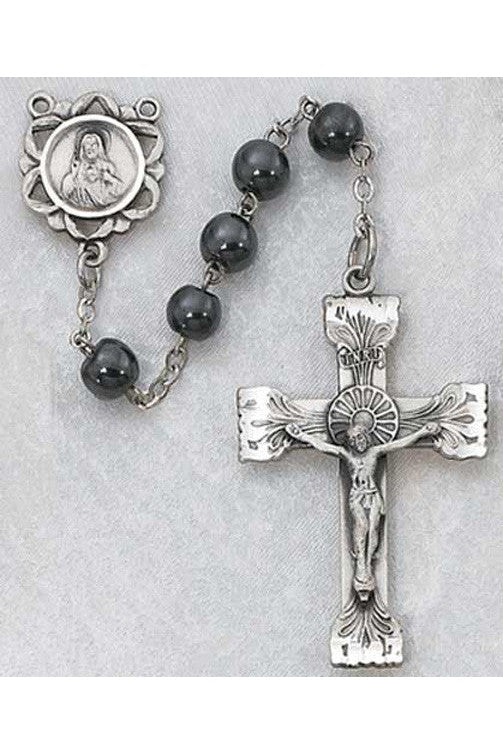 Genuine Hermatite Rosary - UZ163LF-Inspirational Gifts-McVan-Michigan Church Supply