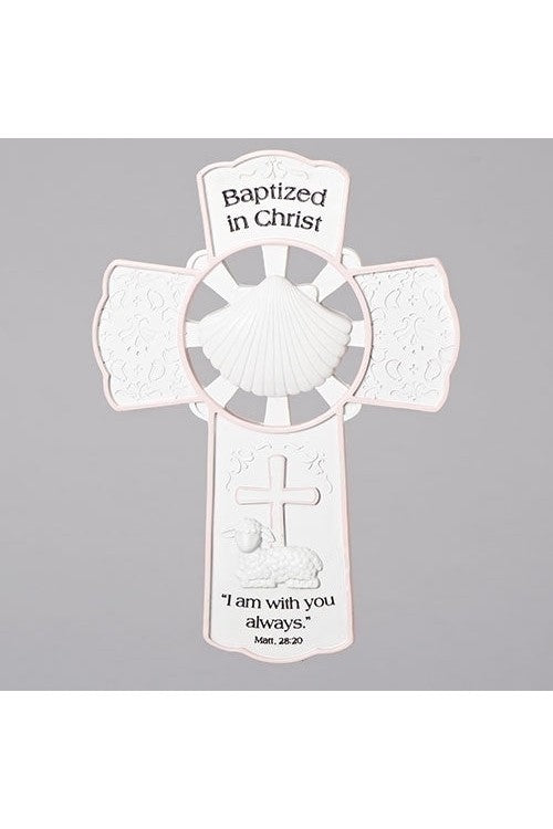 Girl Baptism Wall Cross - LI42699-Inspirational Gifts-Roman, Inc-Michigan Church Supply