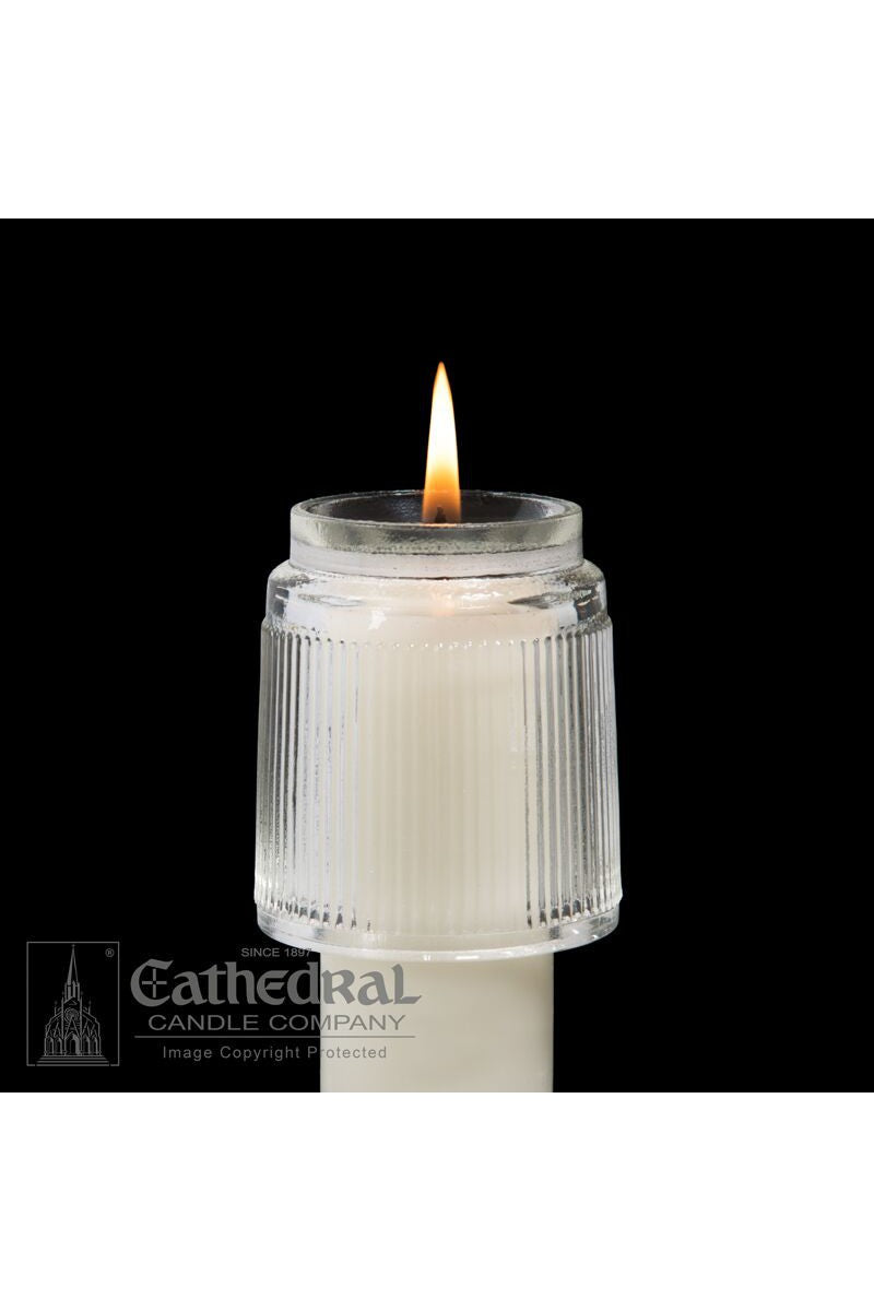 Glass Candle Followers-Church Life-Cathedral Candle-11/16 - 3/4 GG92200101-Michigan Church Supply