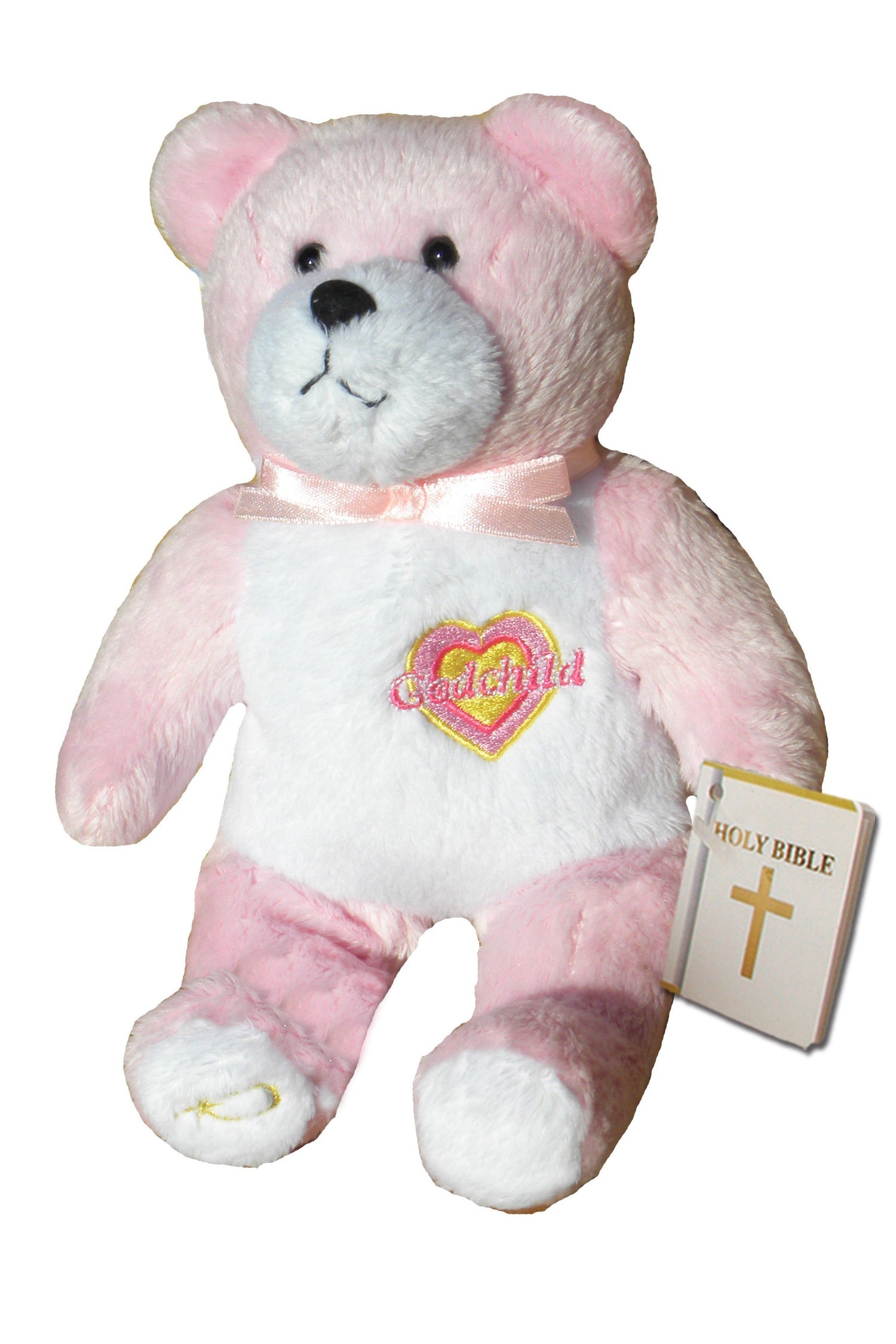 Godchild Pink Holy Bear - TXGCGIRL-Inspirational Gifts-Holy Bears-Michigan Church Supply