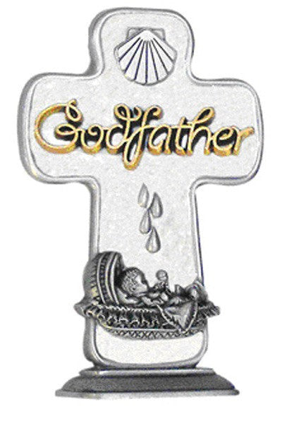 Godfather Standing Cross - PGJC3416E-Inspirational Gifts-Jeweled Cross-Michigan Church Supply