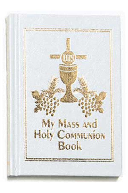 Gold Stamped Mass Book - White - HX6500-Inspirational Gifts-Devon-Michigan Church Supply