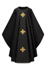 Gothic Chasuble - Black - WN3978-Church Life-Art Studio Slabbinck-Michigan Church Supply