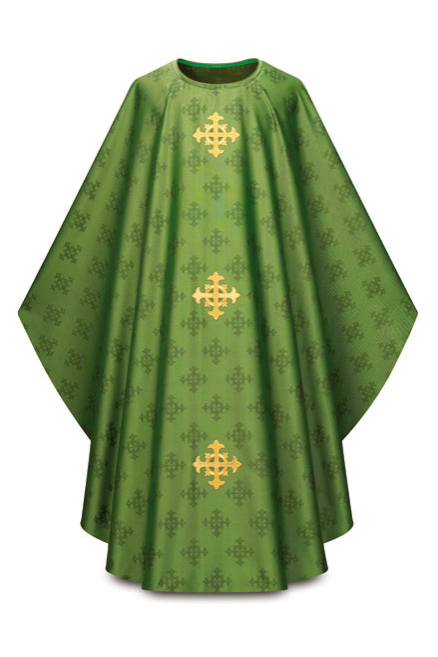 Gothic Chasuble - Green - WN3978-Church Life-Art Studio Slabbinck-Michigan Church Supply