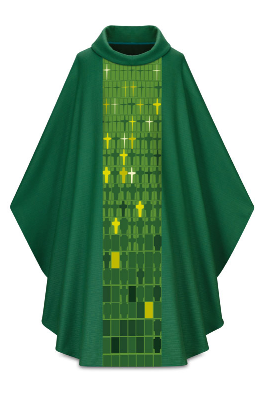 Gothic Chasuble - Green - WN5056-Church Life-Art Studio Slabbinck-Michigan Church Supply