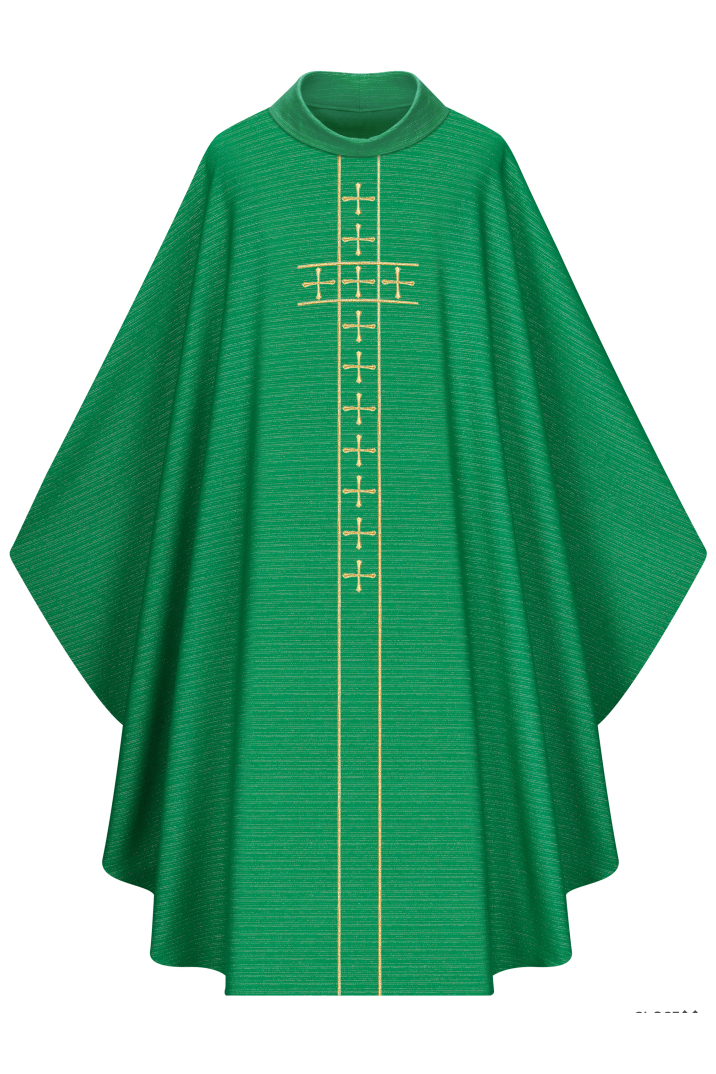 Gothic Chasuble - Green - WN5089-Church Life-Art Studio Slabbinck-Michigan Church Supply