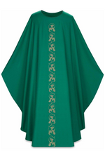 Gothic Chasuble - Green - WN5224 / WN5223-Church Life-Art Studio Slabbinck-Plain-Michigan Church Supply