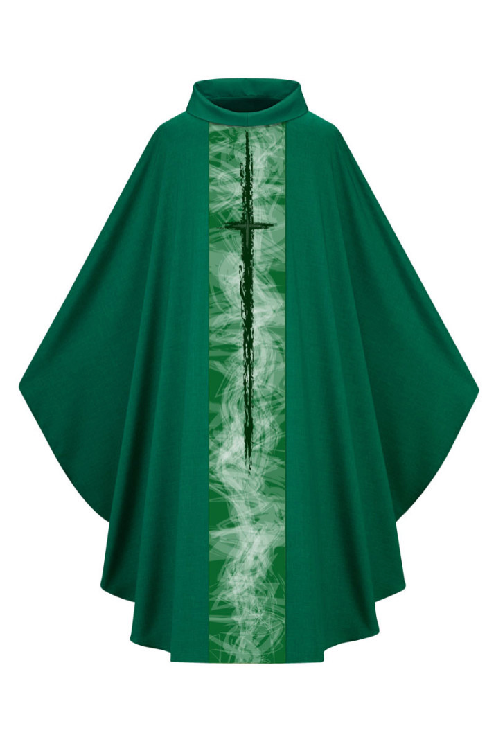 Gothic Chasuble - Green - WN5249-Church Life-Art Studio Slabbinck-Michigan Church Supply