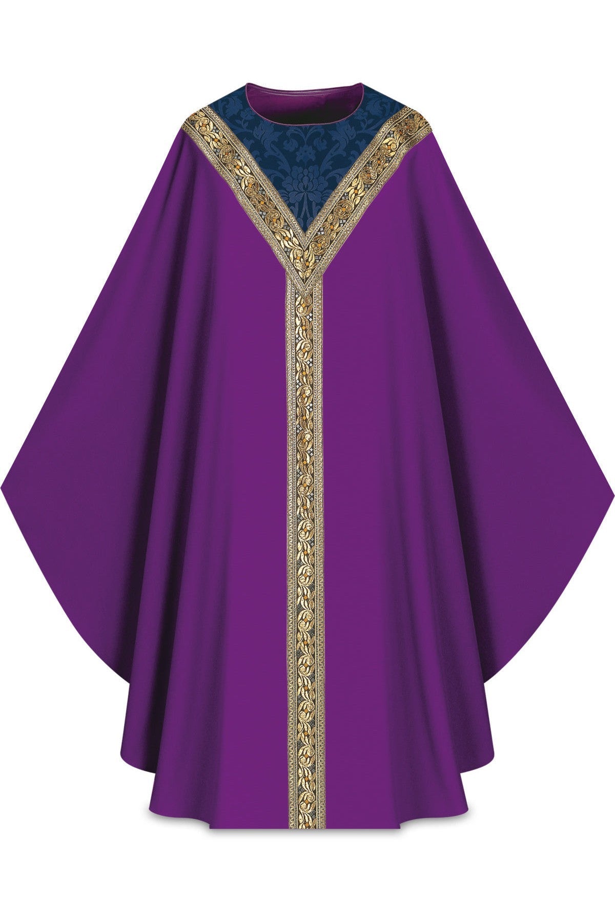 Gothic Chasuble Purple -WN3219P-Church Life-Art Studio Slabbinck-Michigan Church Supply