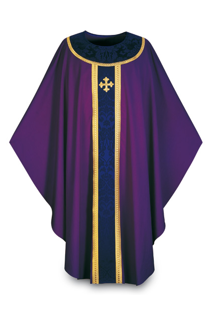 Gothic Chasuble - Purple - WN3358P-Church Life-Art Studio Slabbinck-Michigan Church Supply