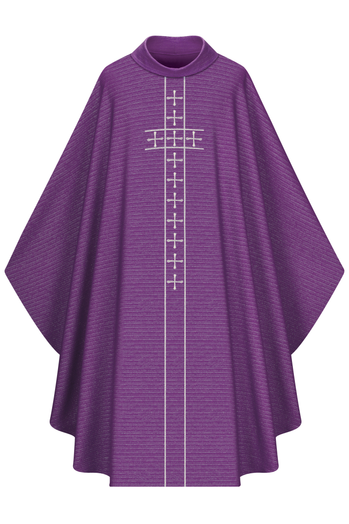 Gothic Chasuble - Purple - WN5089-Church Life-Art Studio Slabbinck-Michigan Church Supply