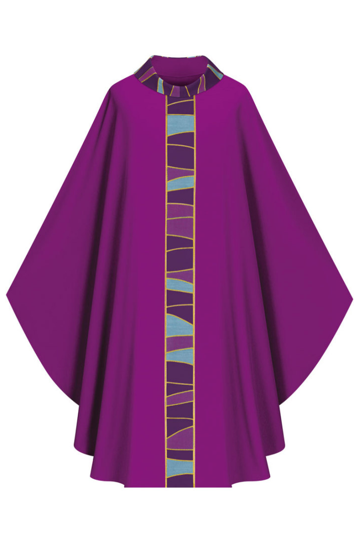 Gothic Chasuble - Purple - WN5176-Church Life-Art Studio Slabbinck-Michigan Church Supply