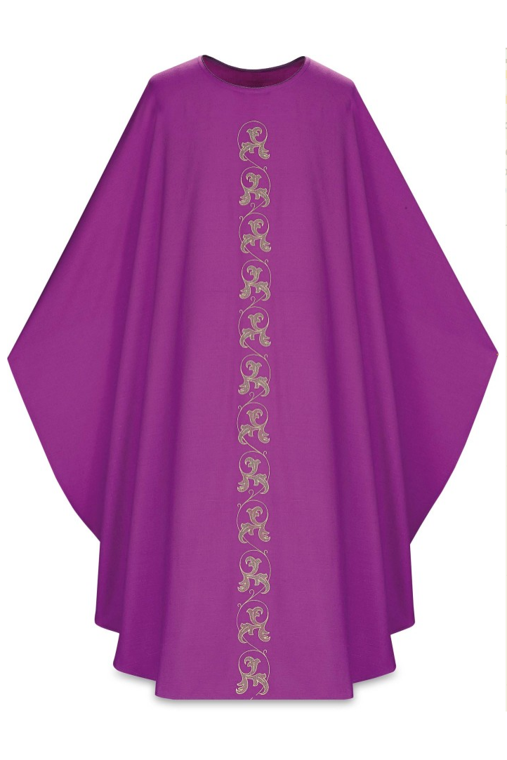 Gothic Chasuble - Purple - WN5224 / WN5223-Church Life-Art Studio Slabbinck-Plain-Michigan Church Supply