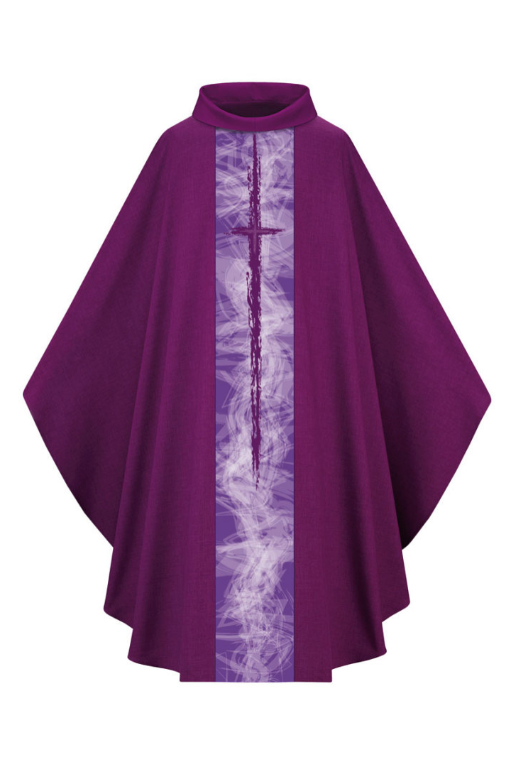 Gothic Chasuble - Purple - WN5249-Church Life-Art Studio Slabbinck-Michigan Church Supply