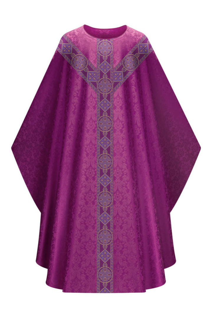 Gothic Chasuble - Purple - WN5290-Church Life-Art Studio Slabbinck-Michigan Church Supply