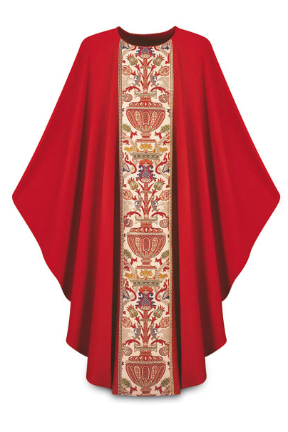 Gothic Chasuble - Red - WN2749-0-Church Life-Art Studio Slabbinck-Michigan Church Supply