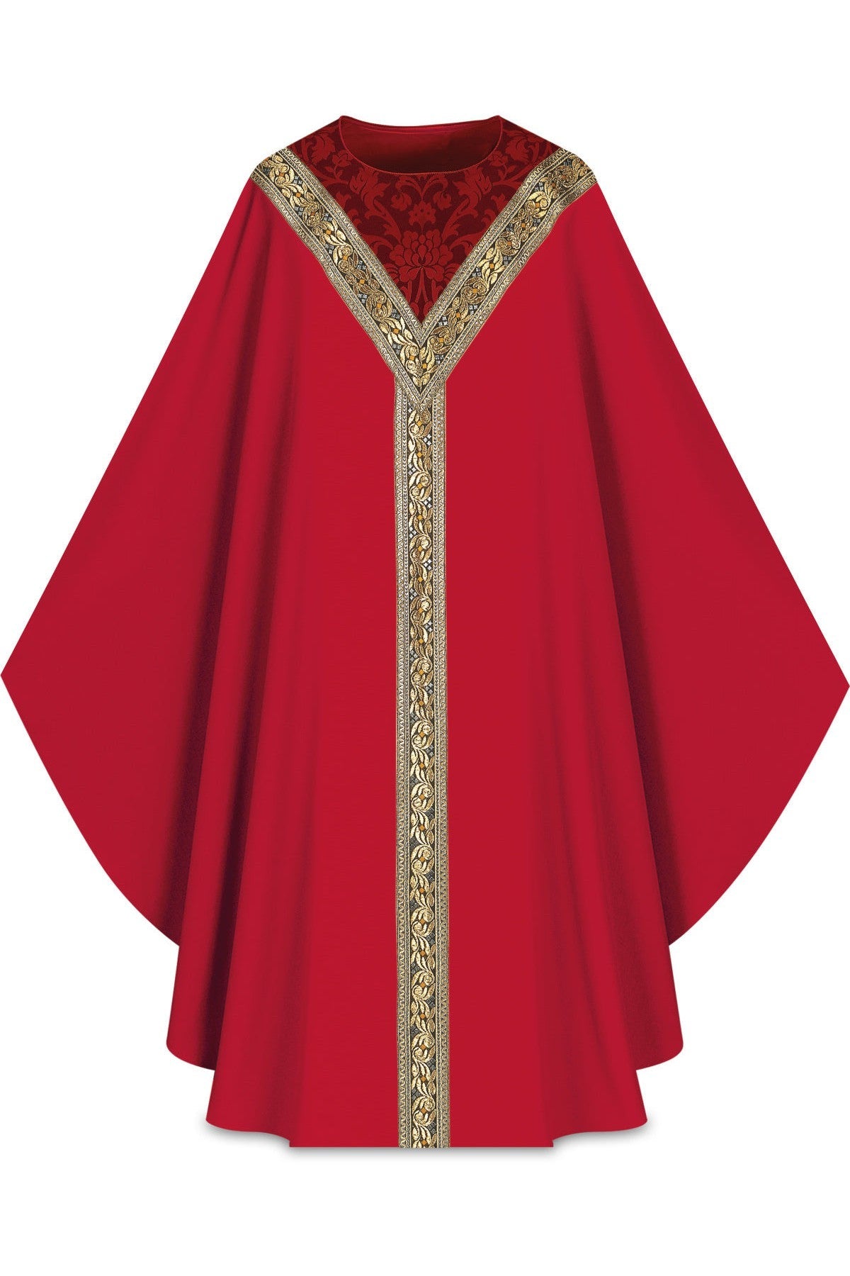 Gothic Chasuble Red -WN3219R-Church Life-Art Studio Slabbinck-Michigan Church Supply