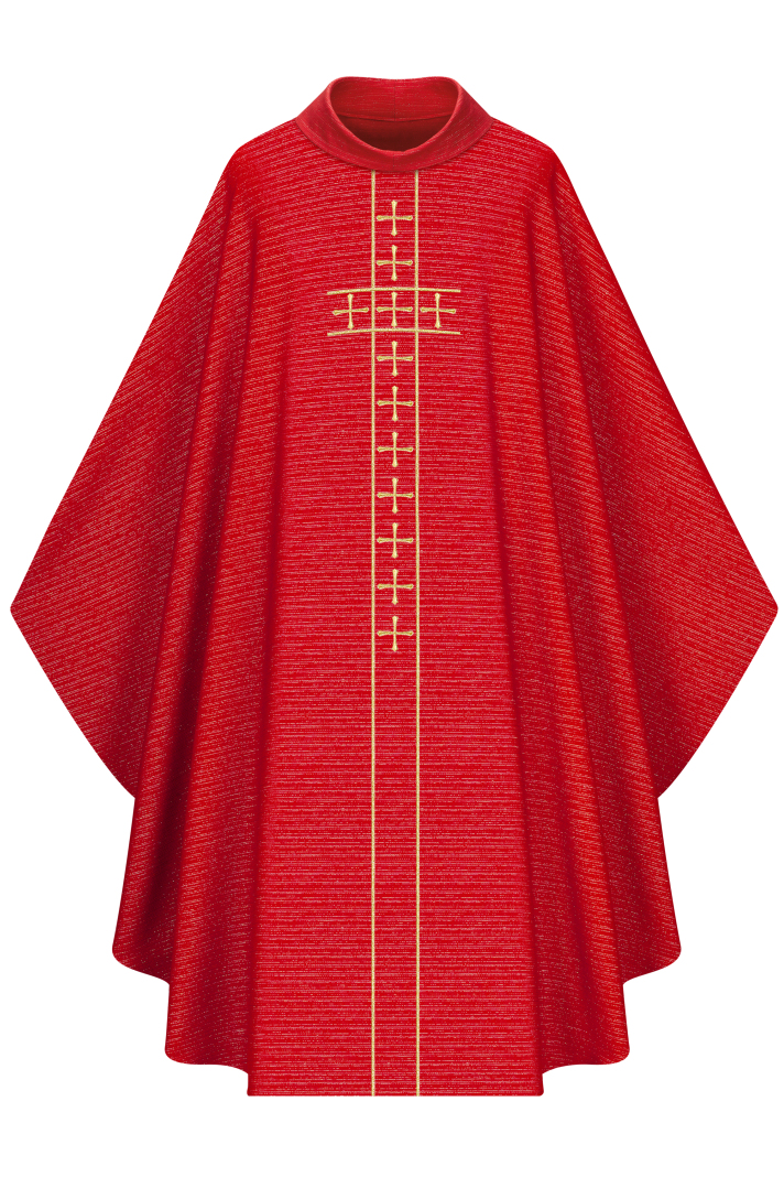 Gothic Chasuble - Red - WN5089-Church Life-Art Studio Slabbinck-Michigan Church Supply