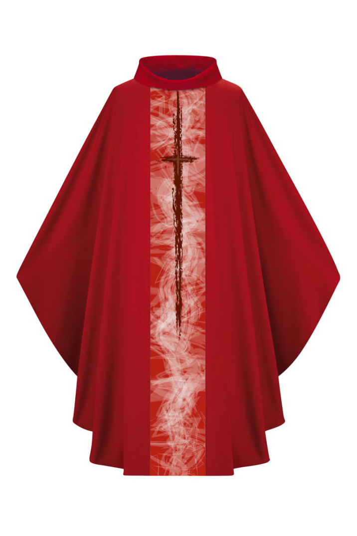 Gothic Chasuble - Red - WN5249-Church Life-Art Studio Slabbinck-Michigan Church Supply