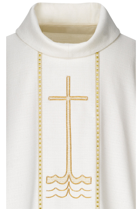 Gothic Chasuble-WN3921-Church Life-Art Studio Slabbinck-Lucia - 16% viscose, 31% cotton and 53% polyester.-Michigan Church Supply