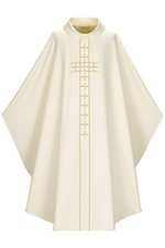 Gothic Chasuble - White - WN5089-Church Life-Art Studio Slabbinck-Michigan Church Supply