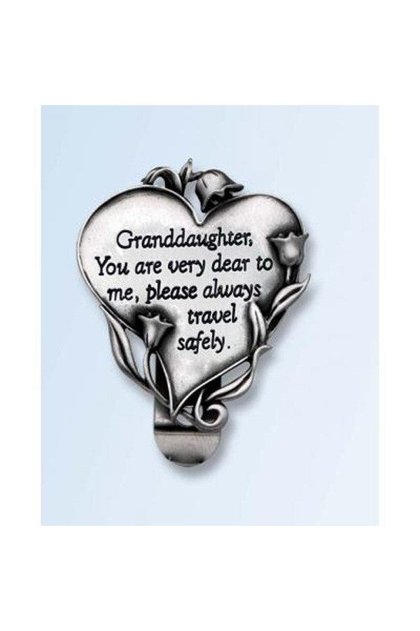 Granddaughter Visor Clip - GEKVC331-Inspirational Gifts-Cathedral Art Medal and CA Gifts-Michigan Church Supply