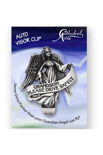 Grandson Visor Clip - GEKVC141GSO-Inspirational Gifts-Cathedral Art Medal and CA Gifts-Michigan Church Supply