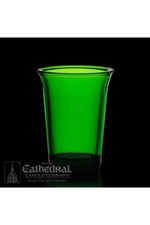 Green 24 Hour Votive Glasses - YS204-DG-Church Life-Cathedral Candle-Michigan Church Supply