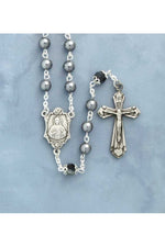 Grey European Rosary - HX41575GY-Inspirational Gifts-Devon-Michigan Church Supply