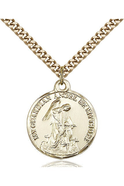 Guardian Angel Medal - FN0341-Jewelry-Bliss Mfg-Gold Filled-Michigan Church Supply