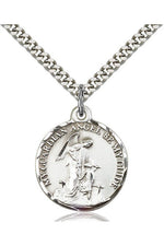 Guardian Angel Medal - FN0341-Jewelry-Bliss Mfg-Sterling Silver-Michigan Church Supply