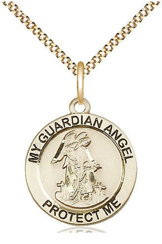 Guardian Angel Medal - FN4053-Jewelry-Bliss Mfg-Gold Filled-Michigan Church Supply