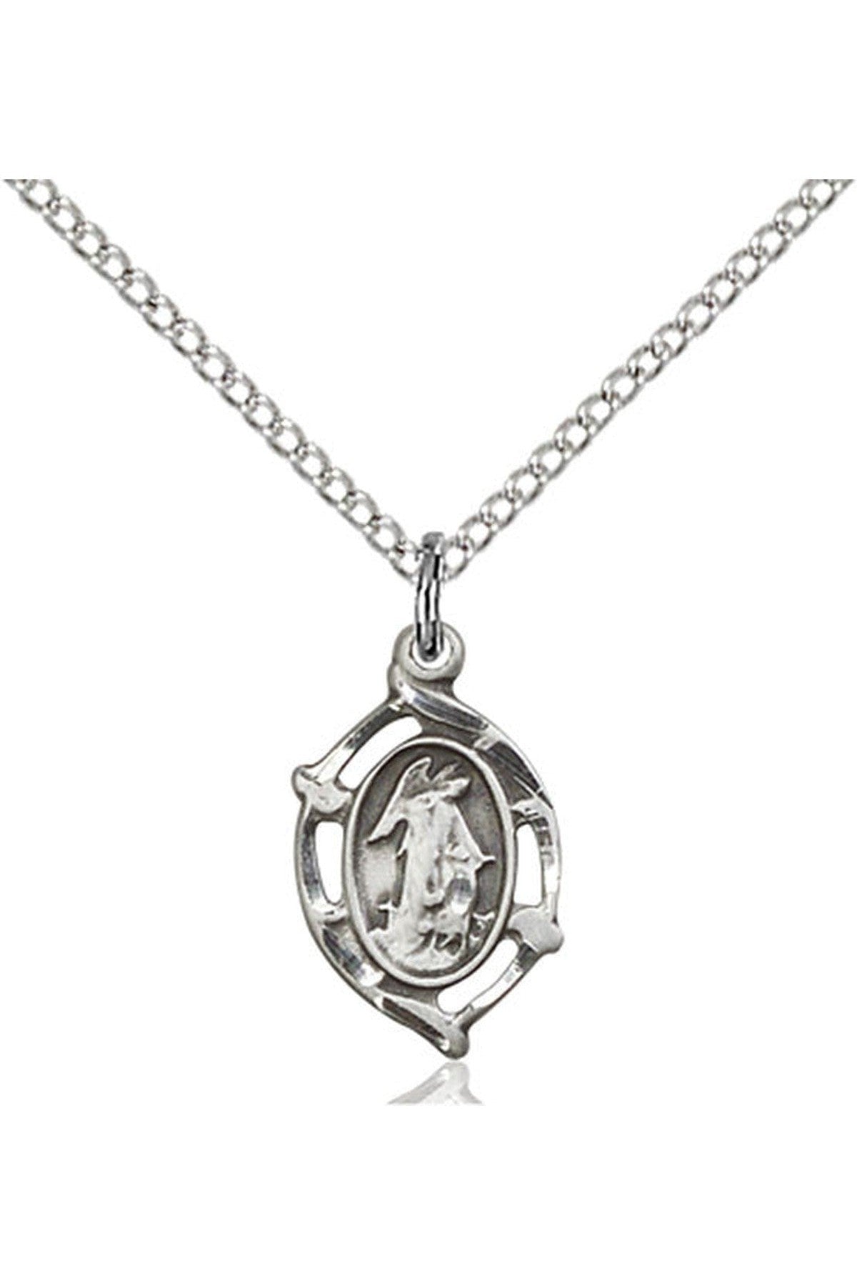 Guardian Angel Medal - FN4154-Jewelry-Bliss Mfg-Sterling Silver-Michigan Church Supply