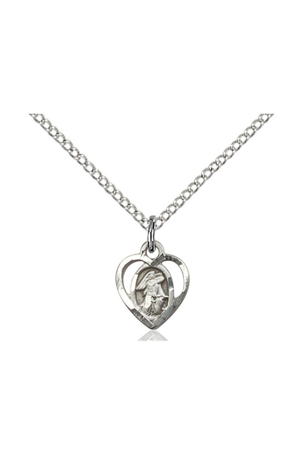 Guardian Angel Medal - FN5407-Jewelry-Bliss Mfg-Sterling Silver-Michigan Church Supply