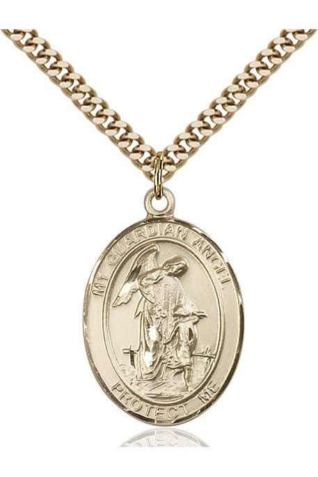 Guardian Angel Medal - FN7118-Jewelry-Bliss Mfg-Gold Filled-Michigan Church Supply