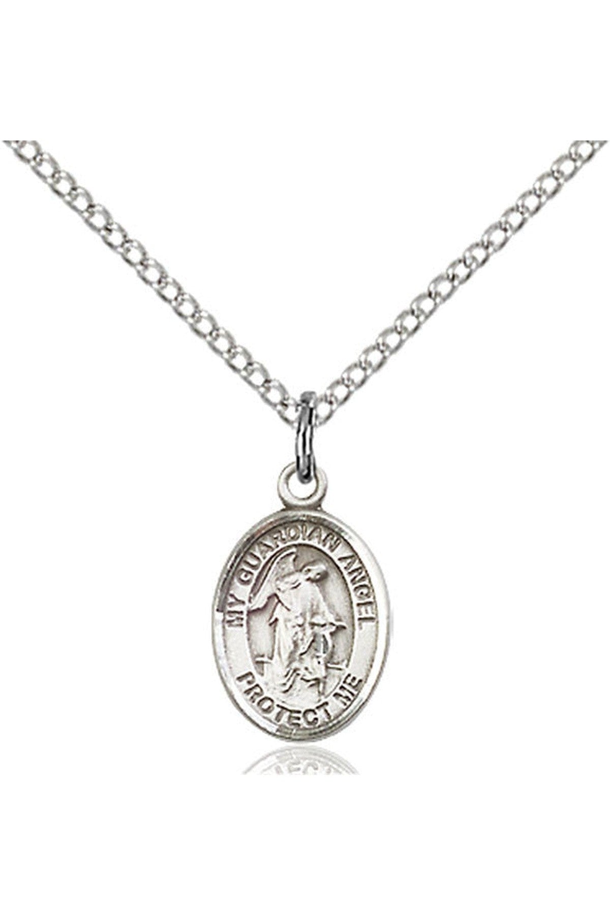 Guardian Angel Medal - FN9118-Jewelry-Bliss Mfg-Sterling Silver-Michigan Church Supply