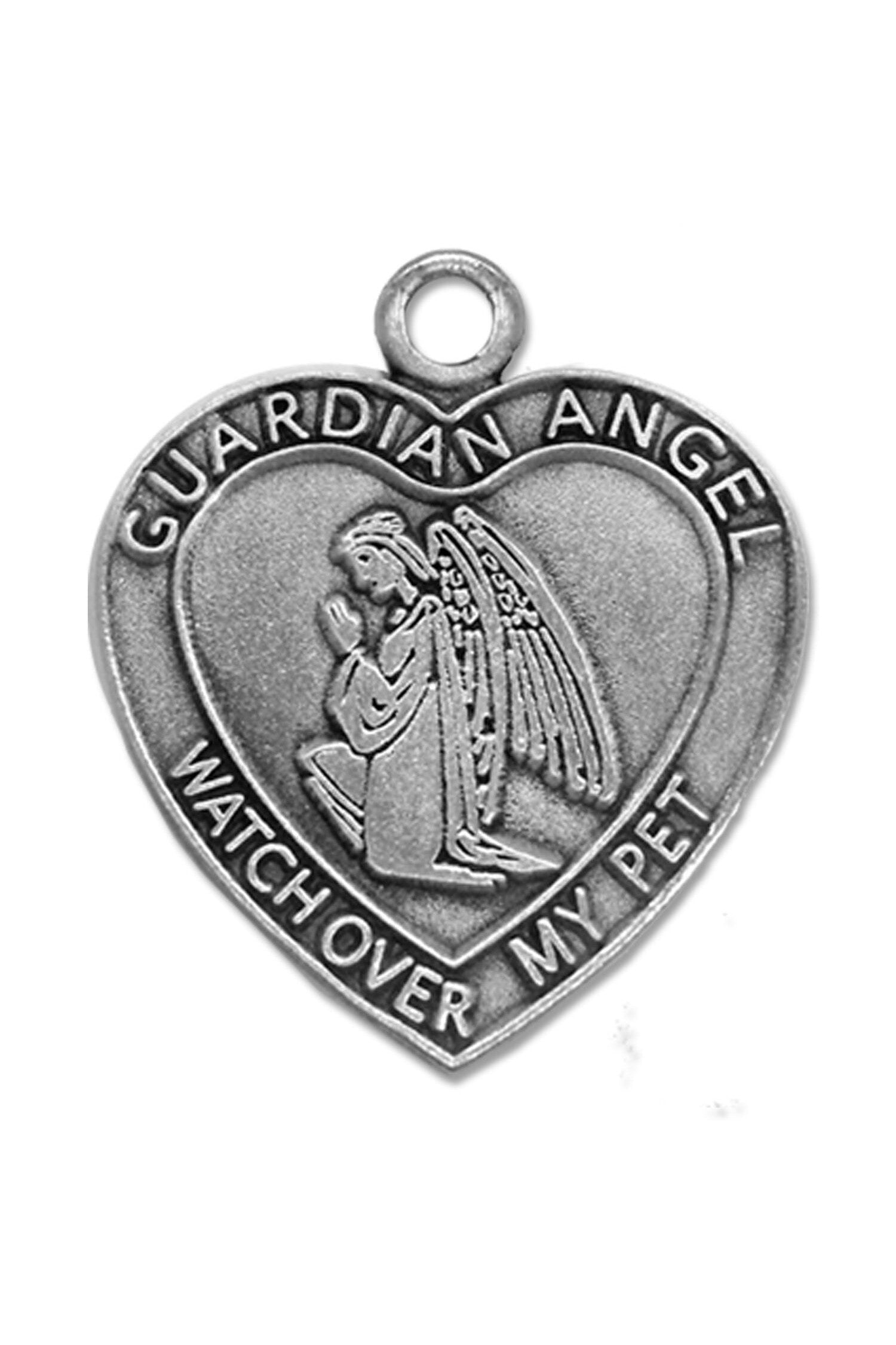 Guardian Angel Pet Medal 1-1/2 Inch Pewter - WOSB4103-Inspirational Gifts-Singer-Michigan Church Supply