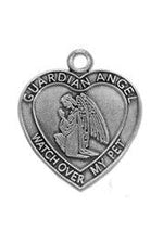 Guardian Angel Pet Medal 1-1/8 Inch Pewter - WOSB4106-Inspirational Gifts-Singer-Michigan Church Supply