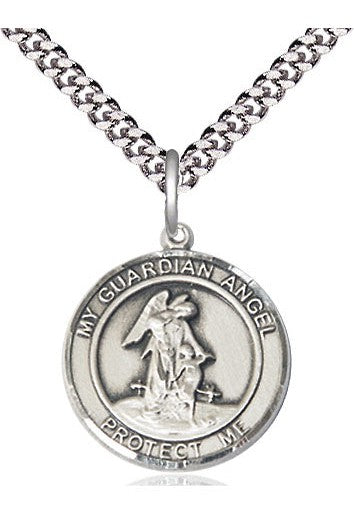 Guardian Angel w/Child - FN8118RD-Jewelry-Bliss Mfg-Sterling Silver-Michigan Church Supply